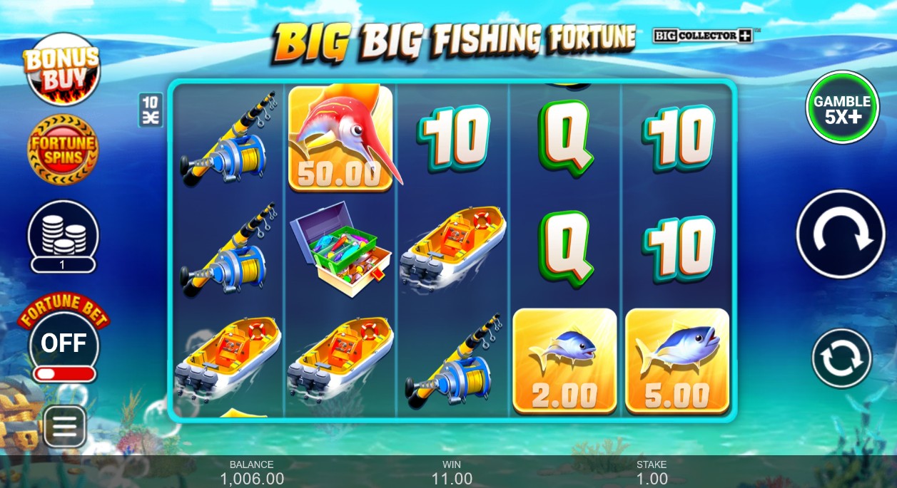 Big Big Fishing Fortune Slot paytable and symbols image